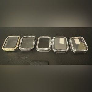 5 Bling Apple Watch phone covers including waterproof (black, gold and 2 clear)!